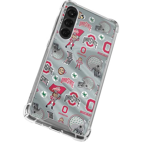 Ohio State University Pattern Galaxy S23 FE Clear Case